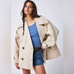 Free People Highland Solid Peacoat NWT size tag XS fits up to L or XL